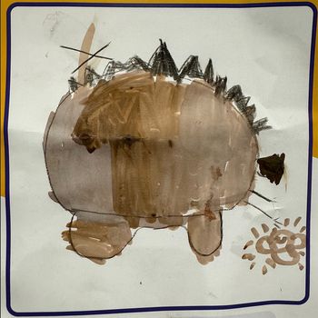 Hedgehog artwork by Brody